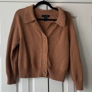 Tan Women's Button-Up Sweater